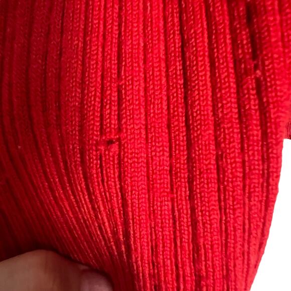 Victor Glemaud Red Purple Colorblock Cropped Cardigan Wool Sweater XS - Picture 10 of 14